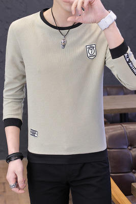 【卫衣男】秋季男式长袖t恤新款韩版圆领休闲卫衣男修身打底衣男装潮 商品图6