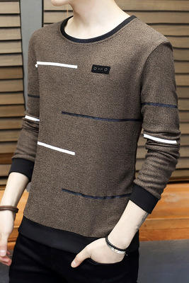 【卫衣男】秋季男式长袖t恤新款韩版圆领休闲卫衣男修身打底衣男装潮 商品图10