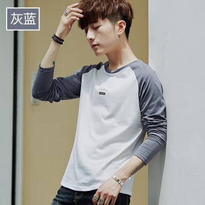 【服饰鞋包】秋季新款韩版男士印花长袖t恤青少年男式休闲圆领打底衫男装 商品图0