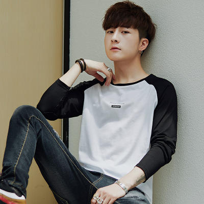【服饰鞋包】秋季新款韩版男士印花长袖t恤青少年男式休闲圆领打底衫男装 商品图1