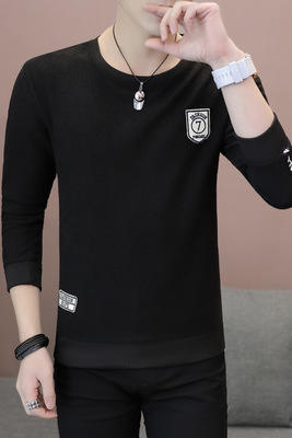 【卫衣男】秋季男式长袖t恤新款韩版圆领休闲卫衣男修身打底衣男装潮 商品图13