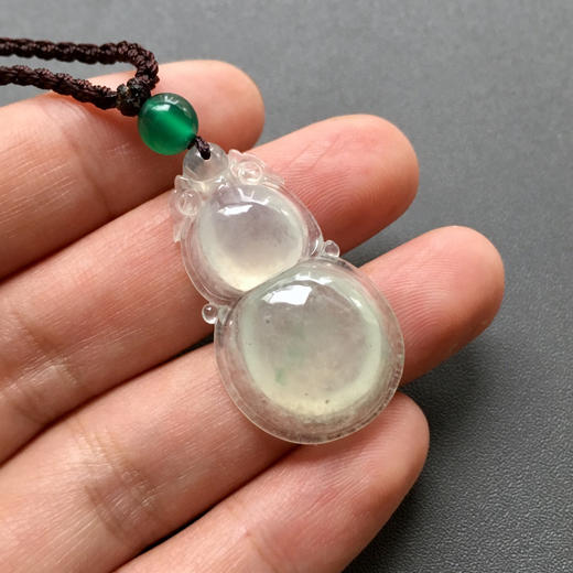 冰种飘阳绿翡翠大葫芦 商品图4