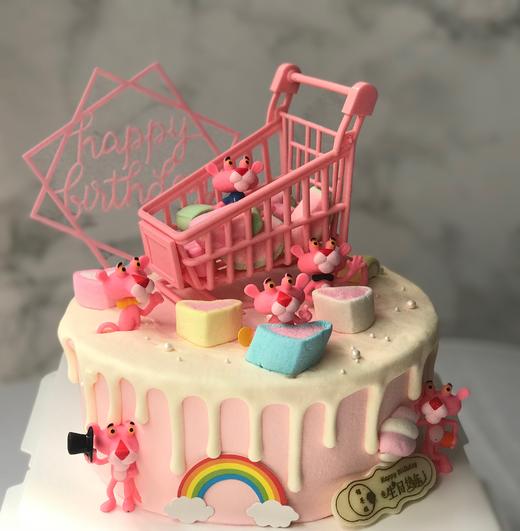 粉红豹蛋糕儿童款生日蛋糕