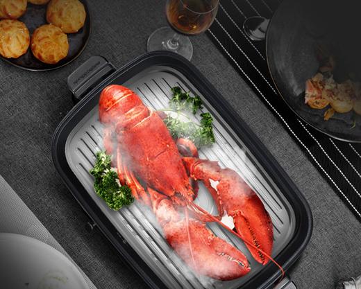 摩飞电器多功能锅料理锅 电烧烤锅 电火锅 蒸锅 家用电烤锅MR9088 商品图4