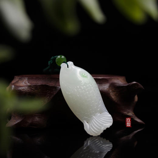 和田玉（白玉飘翠）挂件--锦鲤 21g 商品图6