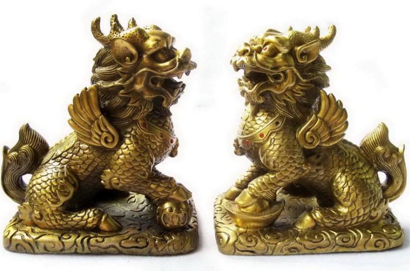 铜麒麟摆件