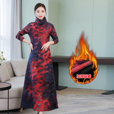 F 8332 冬季打底连衣裙加绒加厚 商品图0