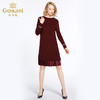 【两色可选】乔万尼秋冬季修身直筒气质打底羊毛针织连衣裙女中长款EB4M001 商品缩略图1