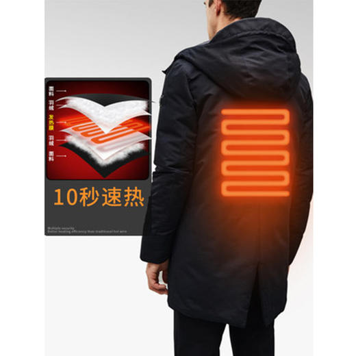 Supield疏水黑科技防水温控智能加热羽绒服男鹅绒服冬季加厚外套 商品图1