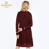 【两色可选】乔万尼秋冬季修身直筒气质打底羊毛针织连衣裙女中长款EB4M001 商品缩略图3