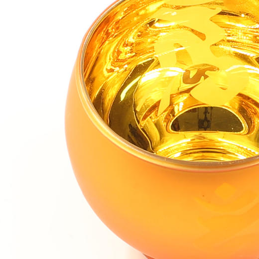 慧灯六字大明咒玻璃电镀供灯杯 商品图2