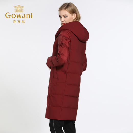 乔万尼冬季白鸭绒修身直筒时尚羽绒服女过膝长款薄EB4T079 商品图2