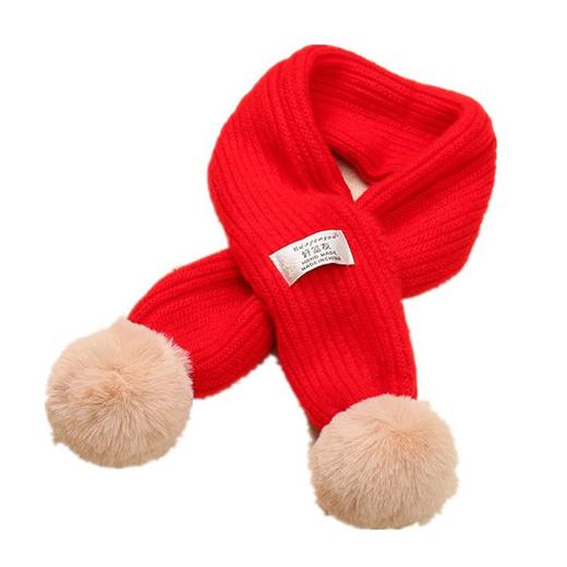 好盆友儿童围巾冬季男女童柔软保暖毛线围巾百搭