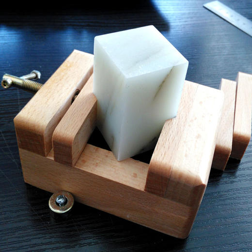 篆刻工具：印床（旋入式大号榉木印床，12*8.5*5厘米）-LT 商品图2