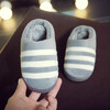 【服饰鞋包】棉拖鞋 冬季时尚黑白条纹情侣拖鞋家居家男女保暖三条杠拖鞋 商品缩略图6