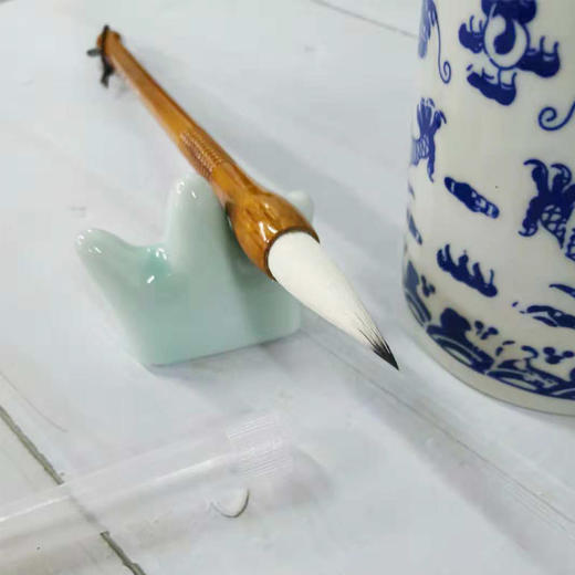 七紫三羊中白云毛笔-单支装-伏羲班定制-全实木笔杆-LT 商品图4