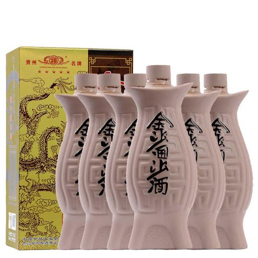 贵州金沙回沙酒 鱼儿酒酱香型白酒53度500ml*6瓶 商品图0