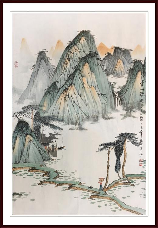 花千红-真迹- 山水画《青山绿水自多情》      玄关  客厅  书房 商品图1