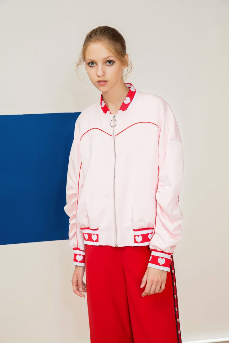 爱心亮片夹克(粉色) - 逐衣zoeyclub总店