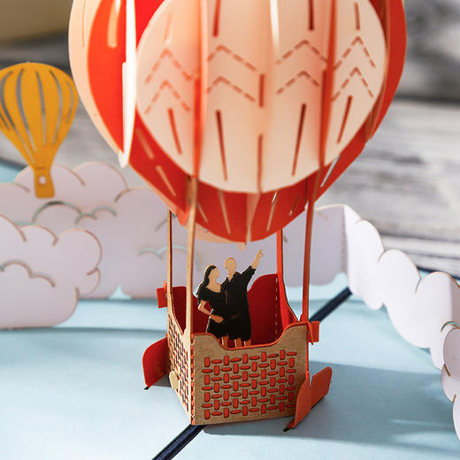 AIT Studio原创手工立体贺卡 3D祝福卡 圣诞热气球旅行 两款可选 商品图5