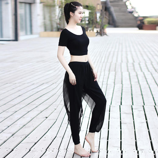舞韵瑜伽服套装女新款飘逸瑜珈健身服 演出舞蹈服J1012+J2012 商品图0