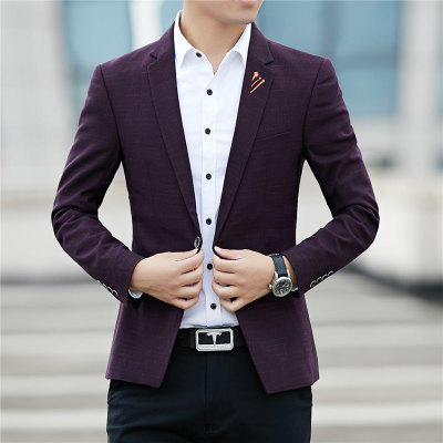 【服饰鞋包】秋季男士休闲西服韩版修身小西装外套男便西潮加绒单西男上衣 商品图9