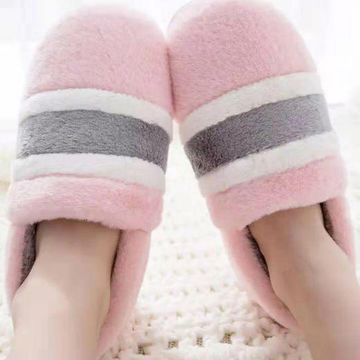 棉拖鞋女厚底冬季毛绒鞋韩版情侣居家居室内保暖棉拖鞋防滑包跟男 商品图2
