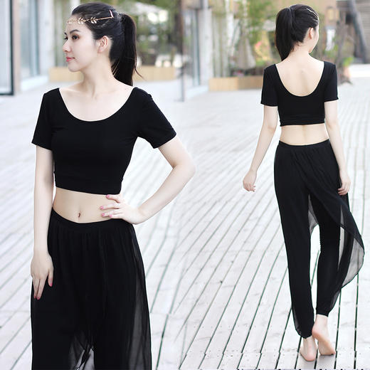 舞韵瑜伽服套装女新款飘逸瑜珈健身服 演出舞蹈服J1012+J2012 商品图1