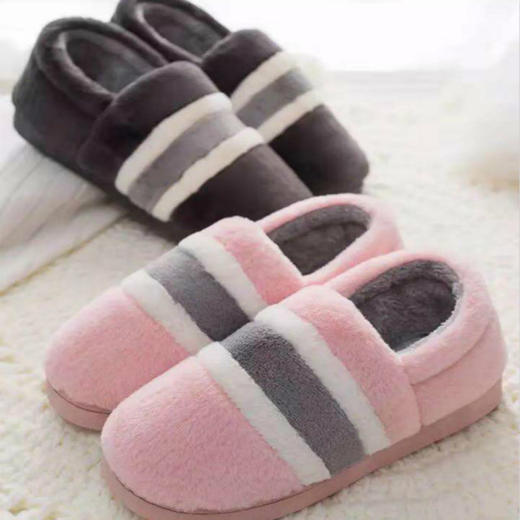 棉拖鞋女厚底冬季毛绒鞋韩版情侣居家居室内保暖棉拖鞋防滑包跟男 商品图1