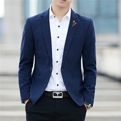 【服饰鞋包】秋季男士休闲西服韩版修身小西装外套男便西潮加绒单西男上衣 商品图10