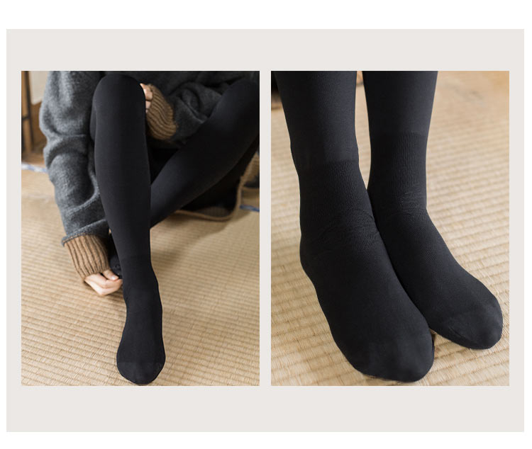 靴下物秋冬微压连裤袜女日系980d收腹提臀显瘦袜黑色薄绒打底袜子