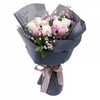 天天思念 --7支白玫瑰+2支戴安娜粉玫瑰，满天星，情人草搭配(1643) 商品缩略图0