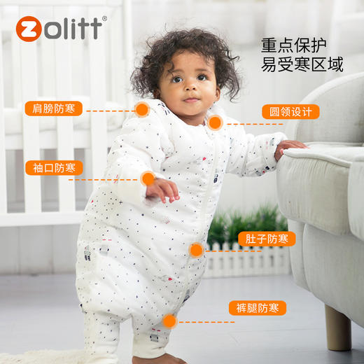 zolitt新生婴儿四层纱布防踢睡袋儿童宝宝纯棉保暖防踢被 秋冬款 商品图3