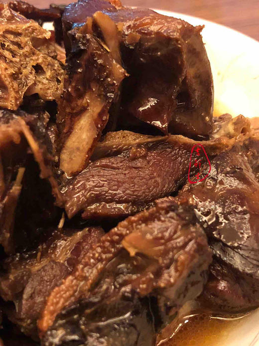 木头鸭子，二十多年老字号，养足三年，成年鸭养到7斤后宰杀，酱晒成3斤多净重 商品图3