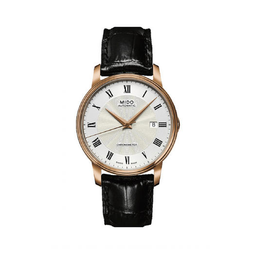 美度贝伦赛丽iii系列 18k玫瑰金 男士自动机械腕表 m901.408.76.033.