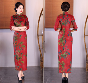TZM 3762 富贵绒旗袍