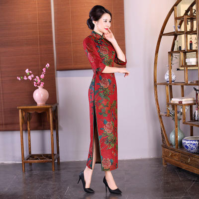 TZM 3762 富贵绒旗袍 商品图1