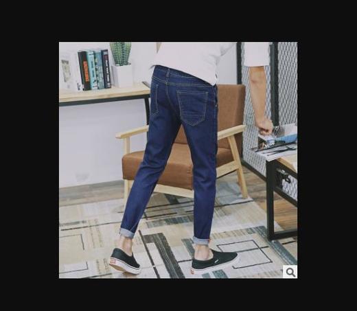 【服饰鞋包】春季男士新款小脚牛仔裤 男 韩版时尚修身牛仔九分裤休闲男裤 商品图0