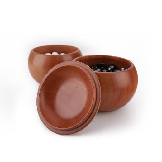 红樱桃棋罐+亮光双面凸锆玉稀土围棋棋子 商品图2