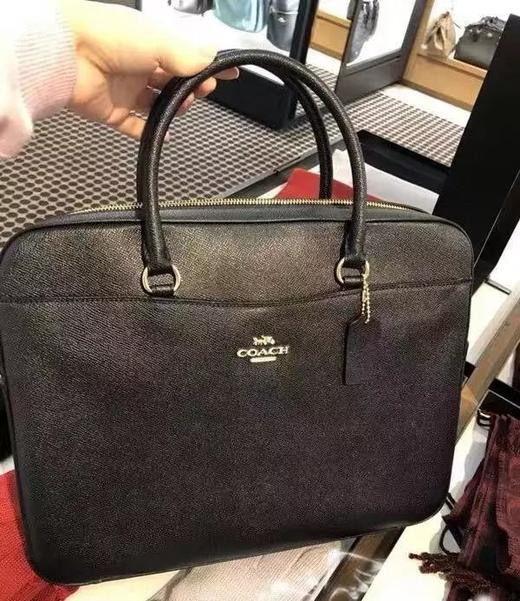 LA现货 黑色1个 Coach蔻驰 女士牛皮手提斜挎经典公文包 商品图1