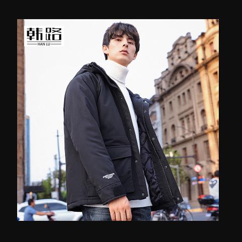 【棉服男】韩路休闲男装 冬季外套机能棉衣男士连帽工装多口袋加厚棉服 商品图0