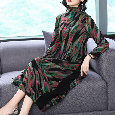 AHM as80159 碎花连衣裙女装2018秋季新款时尚宽松大码 商品图0