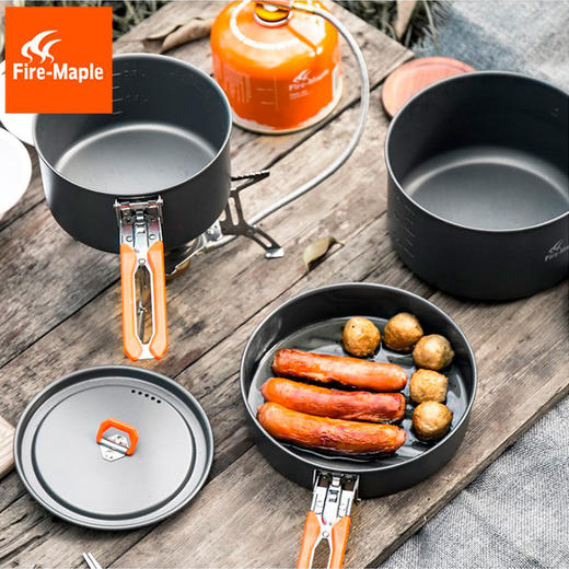 买就送 火枫 家庭野餐防风炉头套锅 套装 2-4人使用 JX100 商品图2