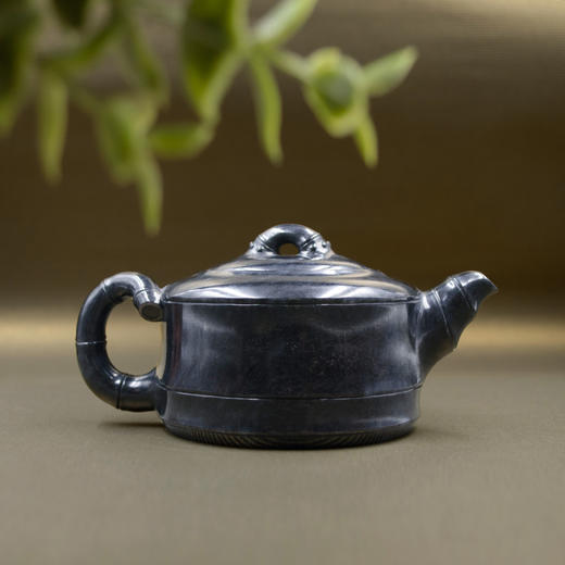 和田玉（青花）玉壶--竹节圆棱壶（宋鸣放6650）296.49g 商品图1