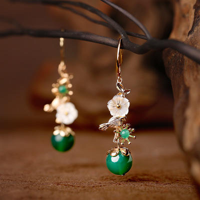 NC 180011 民族风纯银长款耳环古风耳坠