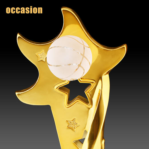 篮球奖杯定制 足球奖品定做 nba冠军比赛纪念品 镀金高档创意刻字 商品图3