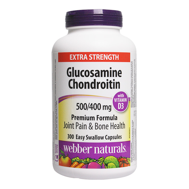 webber氨基葡萄糖软骨素关节宝+维生素D3 300粒（Gluconsamine Chondroitin VD3）温哥华直邮