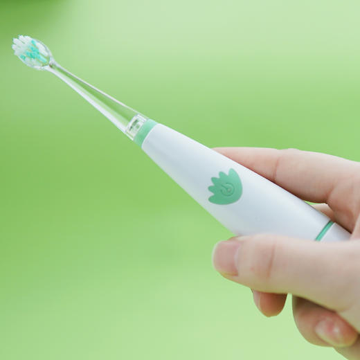 Yucca宝宝电动牙刷套装超声波替换刷头绿色/粉色 商品图2