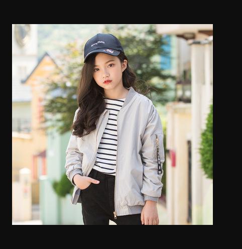 【童装】 女童休闲外套新款中大童棒球服韩版童装夹克 商品图0