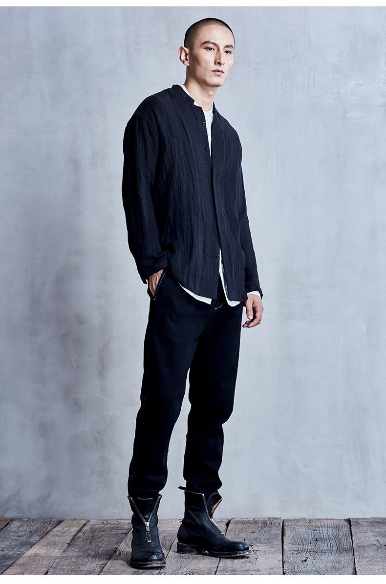 北纬30度男装2018秋冬新品衬衣衬衫商务休闲文艺长袖高档原创设计